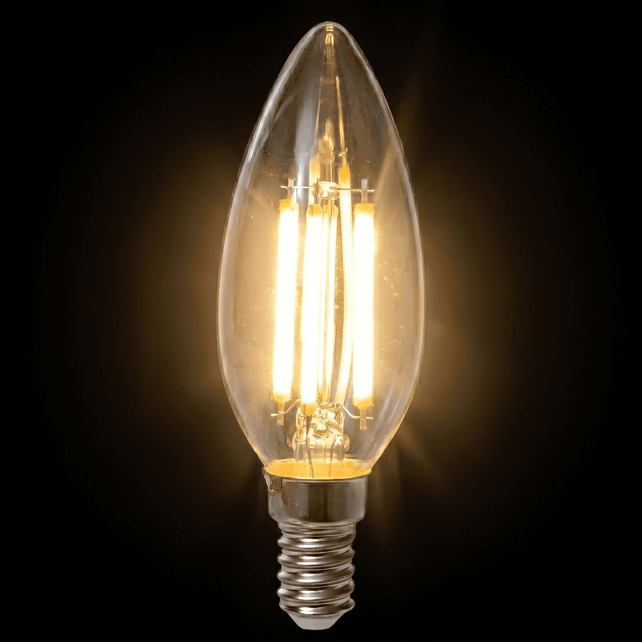 Ampoule LED Filament Claire Flamme - E14 / 4W / 470lm / 2700K / E (x2pcs)