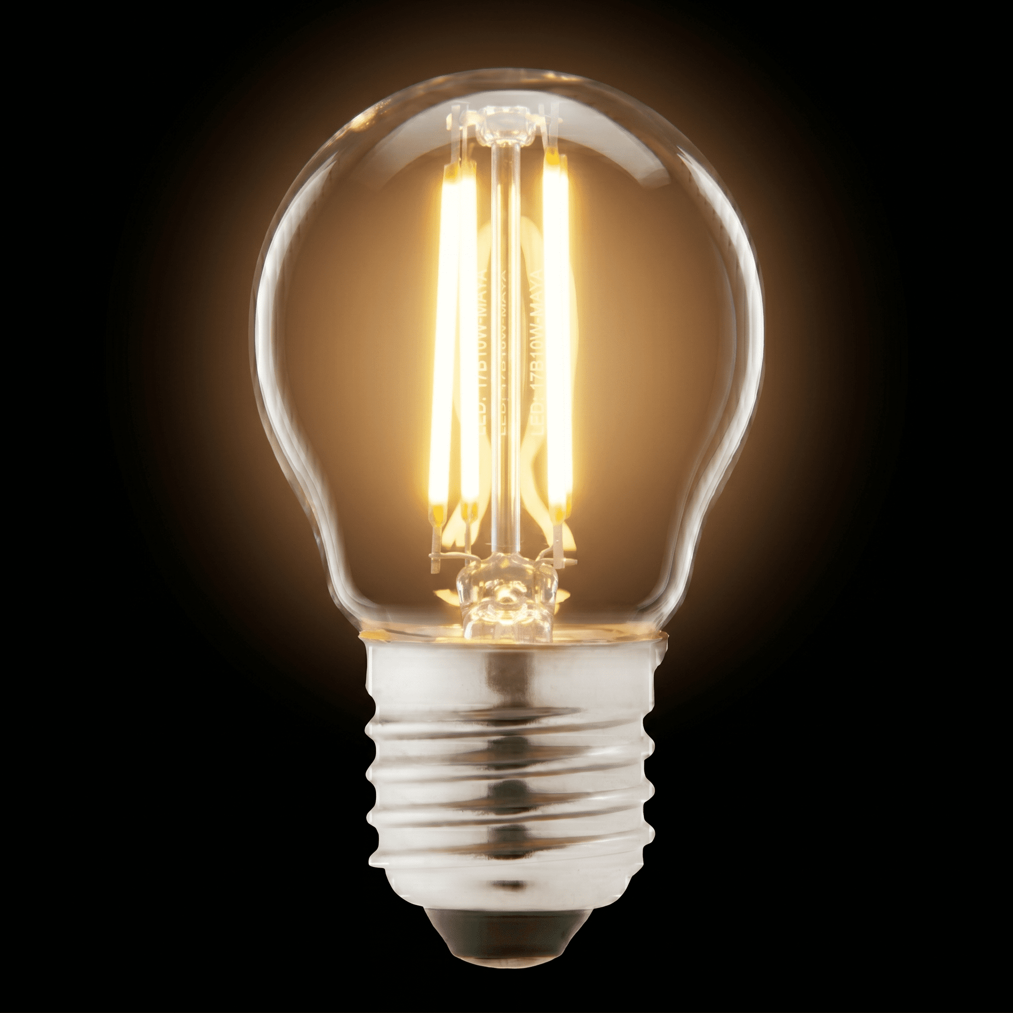 Ampoule LED Filament Claire Sphérique - E27 / 4W / 470lm / 2700K / E (x2pcs)