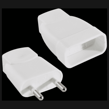 Kit fiches électriques - 1xMâle / 6A(2P) - 1xFemelle / 6A(2P)