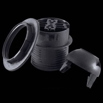 Douille E27 Noire + bague mi-filetée bornes automatiques