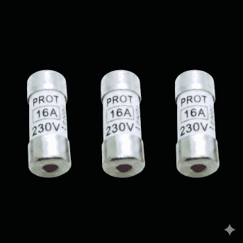 Lot 3 fusibles 16A avec voyant – 10,3X25,8mm