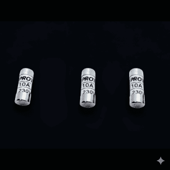 Lot 3 fusibles 10A sans voyant – 8,5X23mm
