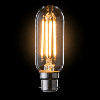 Ampoules LED Filament Claire Tubulaire - B22 / 4W / 470lm / 2700K / E (x2pcs)