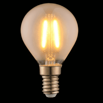 Ampoules LED Filament Dépolie Sphérique - E14 / 4W / 470lm / 2700K / E (x2pcs)