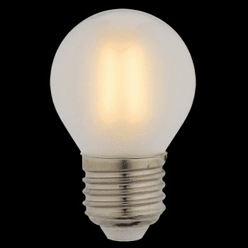 Ampoules LED Filament Dépolie Sphérique - E27 / 4W / 470lm / 2700K / E (x2pcs)
