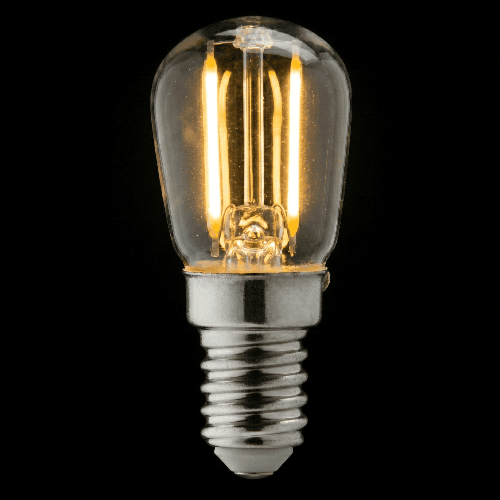 Ampoules LED Filament Claire ST26 Frigo / Machine à coudre - E14 / 2W / 220lm / 2700K / E (x2pcs)