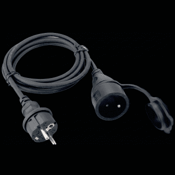 Rallonge électrique 3G1.5 2P+T 3M / IP44 / H07RN