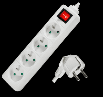 Bloc Multiprise avec interrupteur 4x16A(2P+T)- Câble 1m 3G1.0mm²