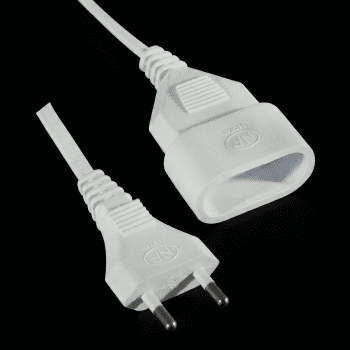 Rallonge électrique 6A(2P) 2m / 2G0.75mm²