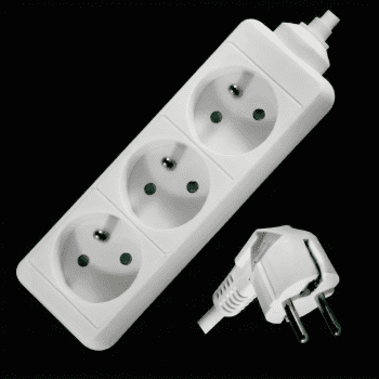 Bloc Multiprise - 3x16A(2P+T) - Câble 1m 3G1.0mm²