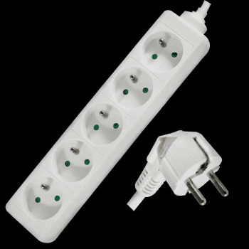 Bloc Multiprise - 5x16A(2P+T) - Câble 1m 3G1.0mm²