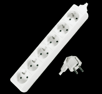 Bloc Multiprise - 6x16A(2P+T) - Câble 1m 3G1.0mm²