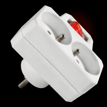 Biplite façade avec interrupteur 2x16A(2P+T)