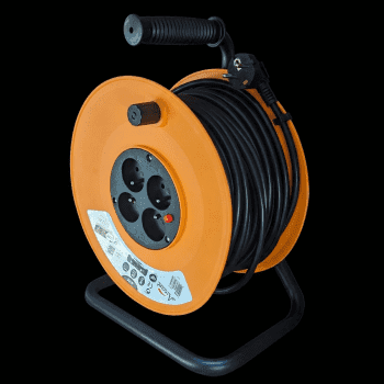Enrouleur électrique bricolage 40m / 3G1,5mm² / IP20 - 4x16A(2P+T)