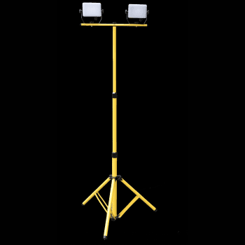 Projecteur LED Chantier trépied ajustable - 30W / 3000lm / 4000K / IP65 - Câble 1,8m
