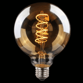 Ampoule LED Filament Vintage Ambrée G125 - E27 / 4W / 320lm / 2200K / G