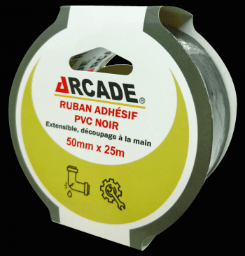 Adhésif PVC Noir 25mx50mm