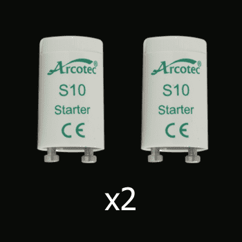 Starters Tube Fluo S10 (x2) : 220-240V 4-65W SINGLE